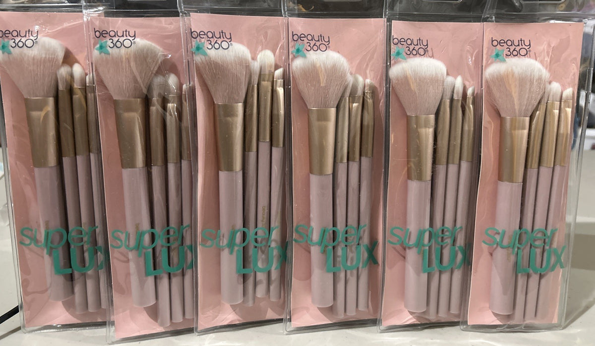 Set of 6 Beauty 360 Makeup Brush Sets - 4 Piece Cosmetic Tools