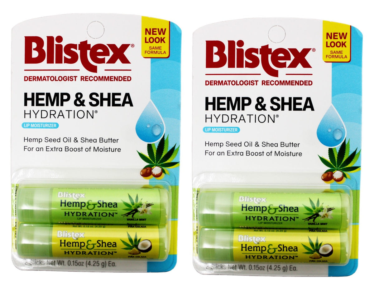 Hydrating Lip Balm Set - Shea Butter & Hemp Seed Oil, 2-Pack