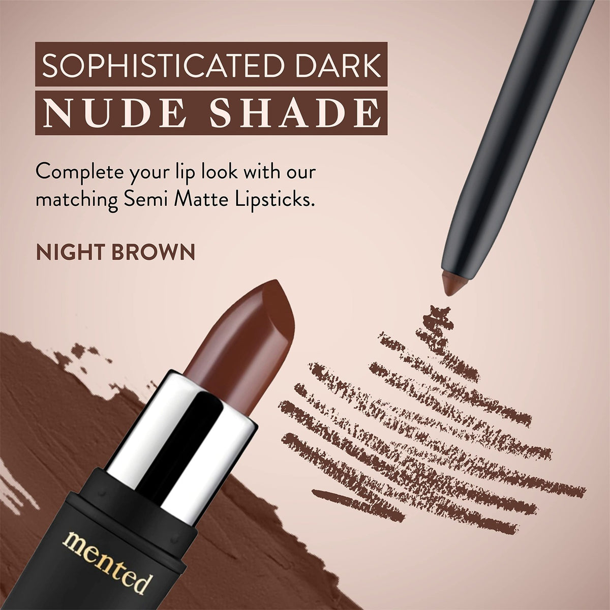 Long-Lasting Waterproof Dark Brown Lip Liner for Women