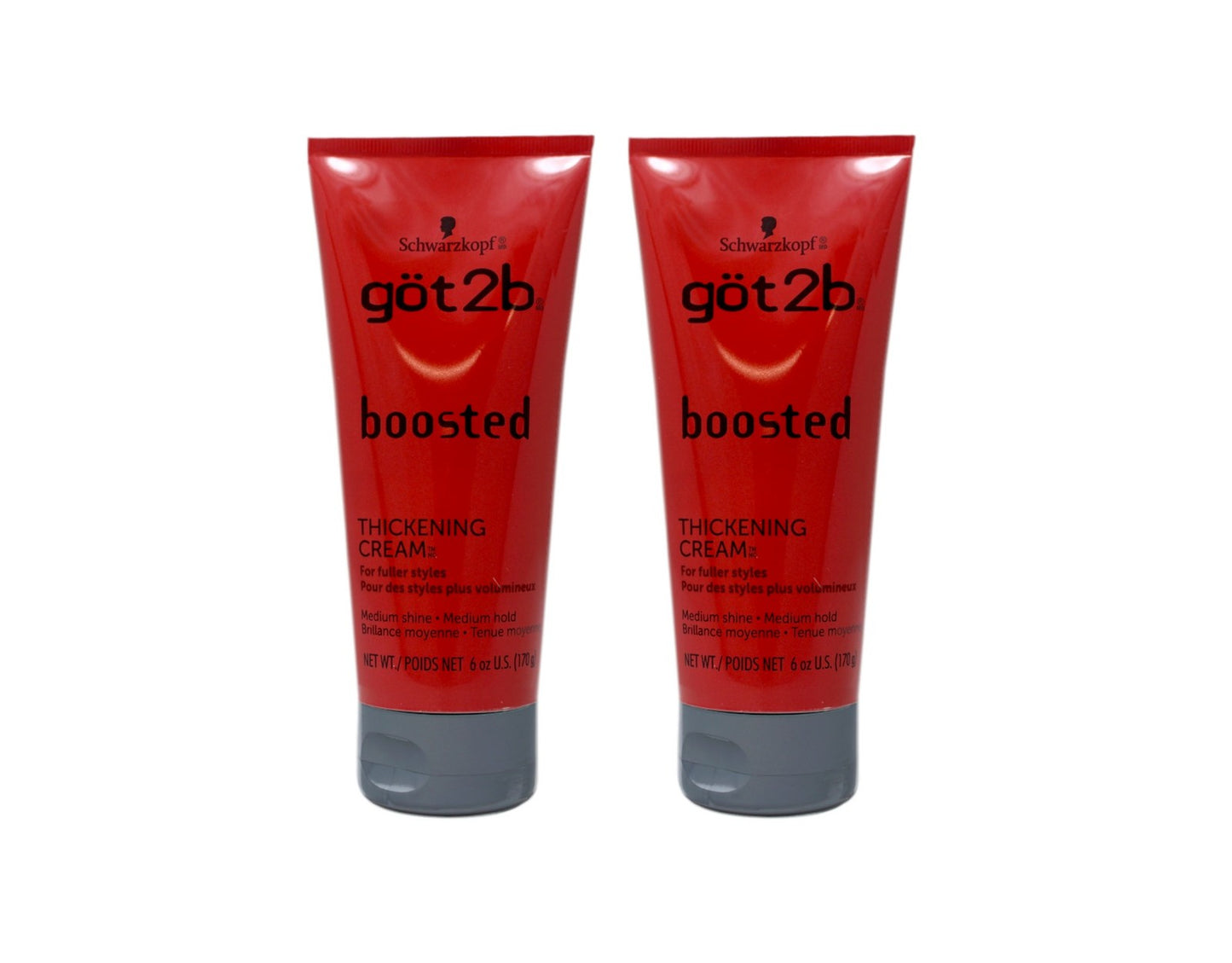 Hair Thickening Cream for Fuller Styles - Medium Hold 6oz 2 Pack