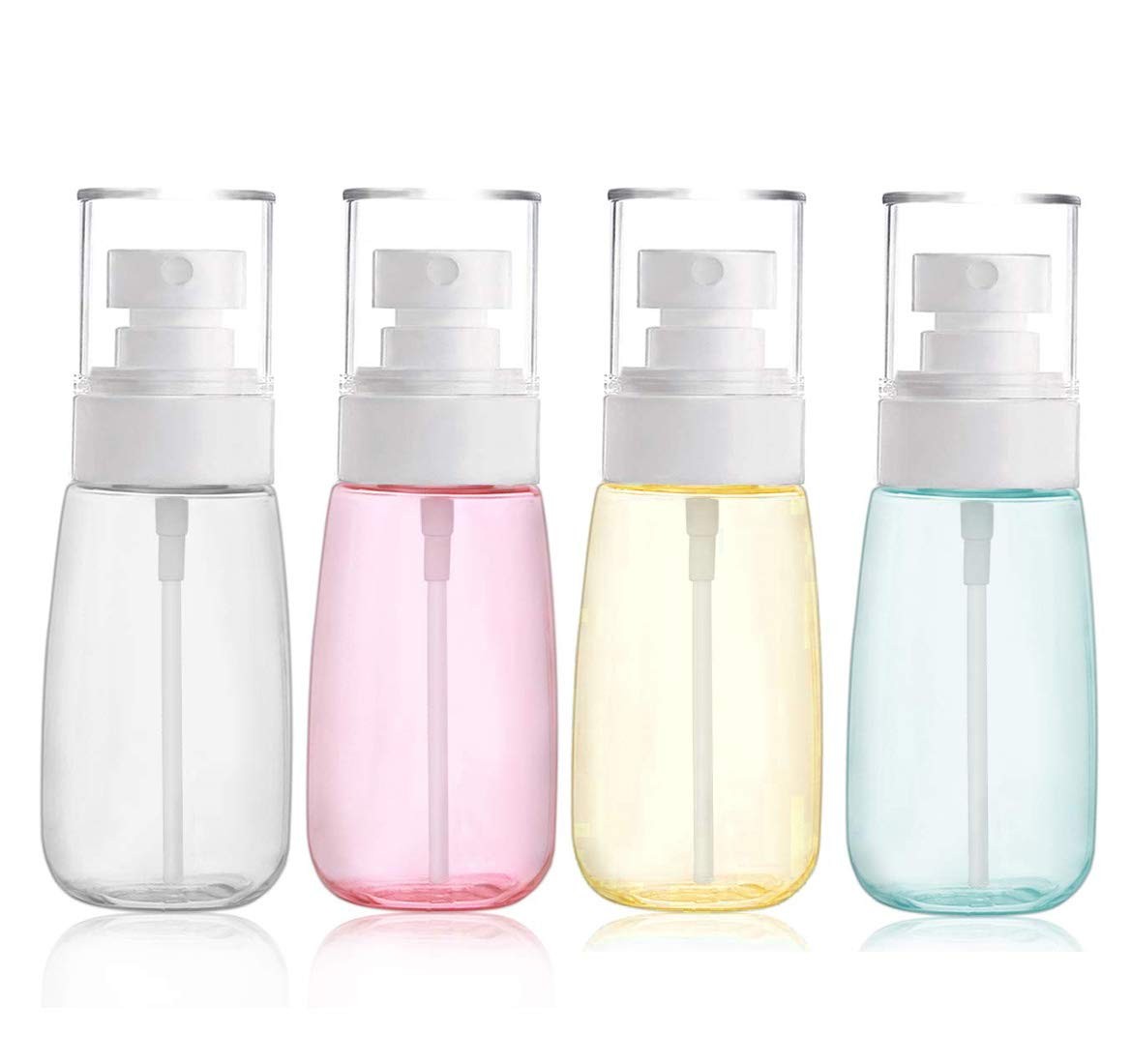 Refillable Cosmetic Spray Bottles Set - Fine Mist, Leakproof, 3.4oz, Clear