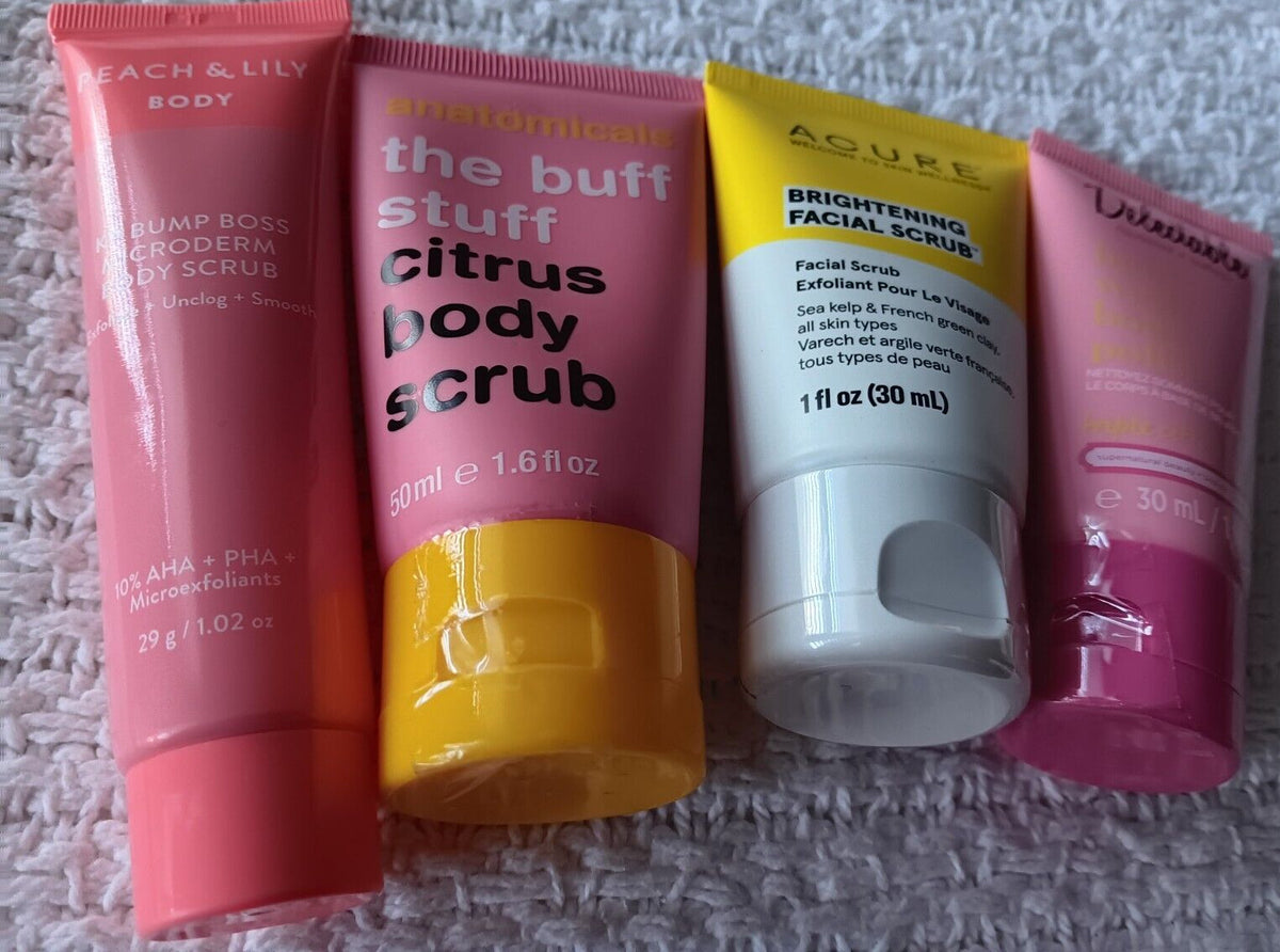 Acure Delectable Anatomicals Peach & Lily Face Body Scrub Travel Size