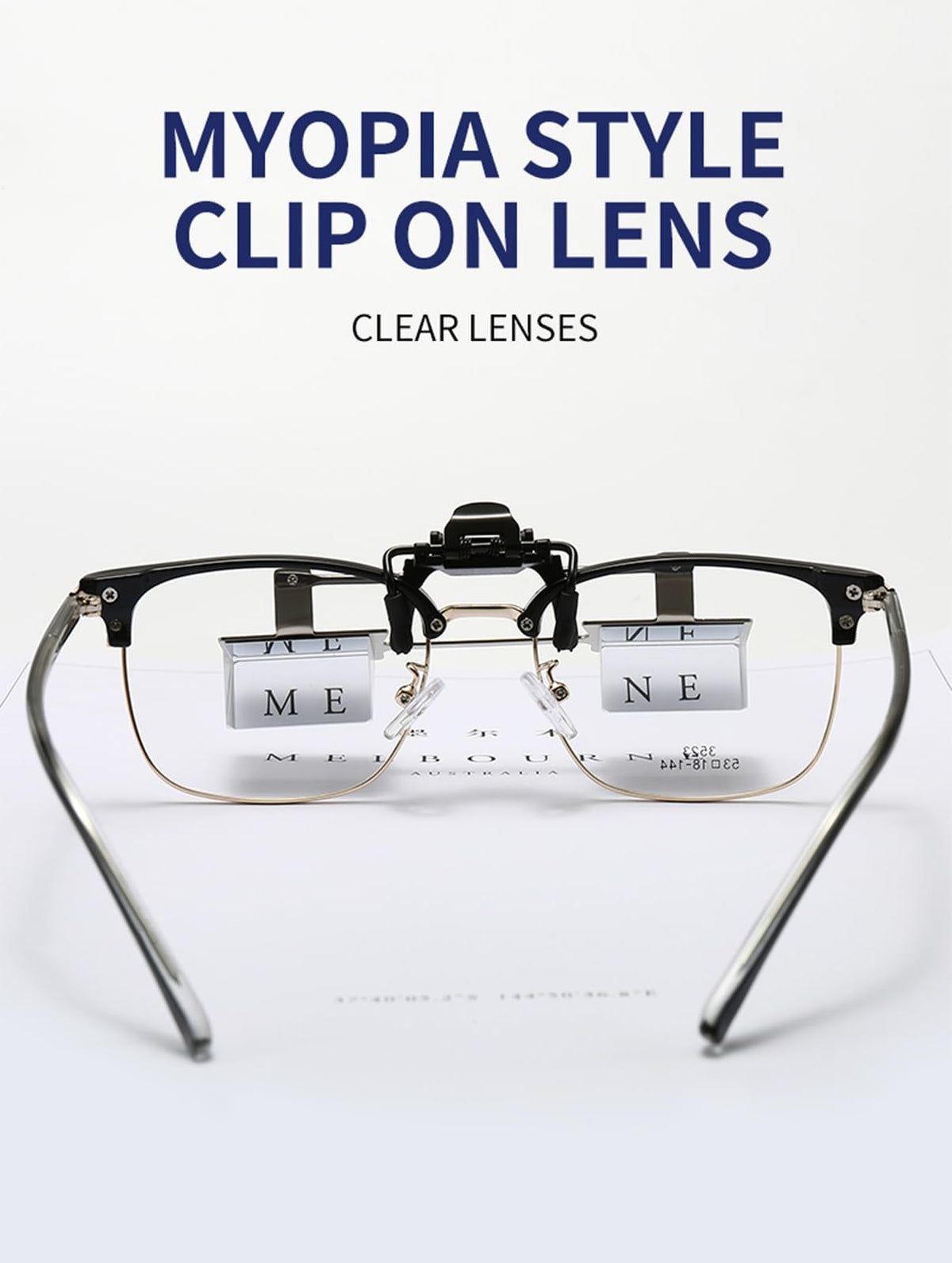 Lazy Glasses 90 Degree Clip-On Reading Glasses for Lying Down - Silver, 3.74 Inches