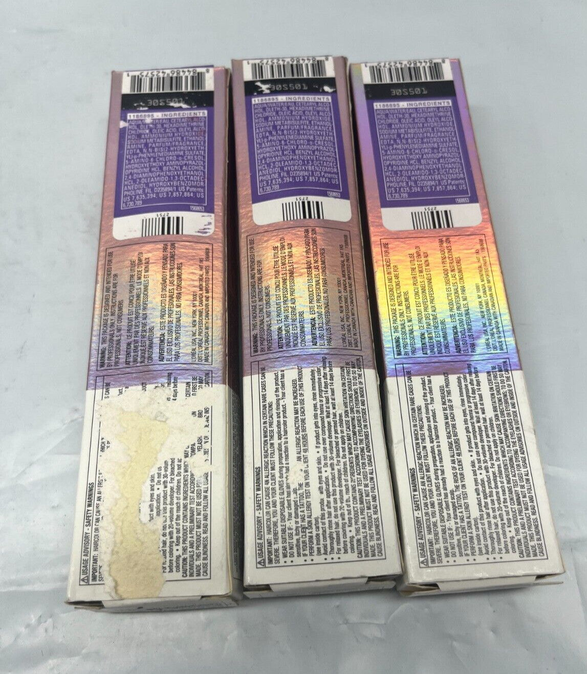 Hair Color .21/VB Light - Lot of 3, Damaged Box