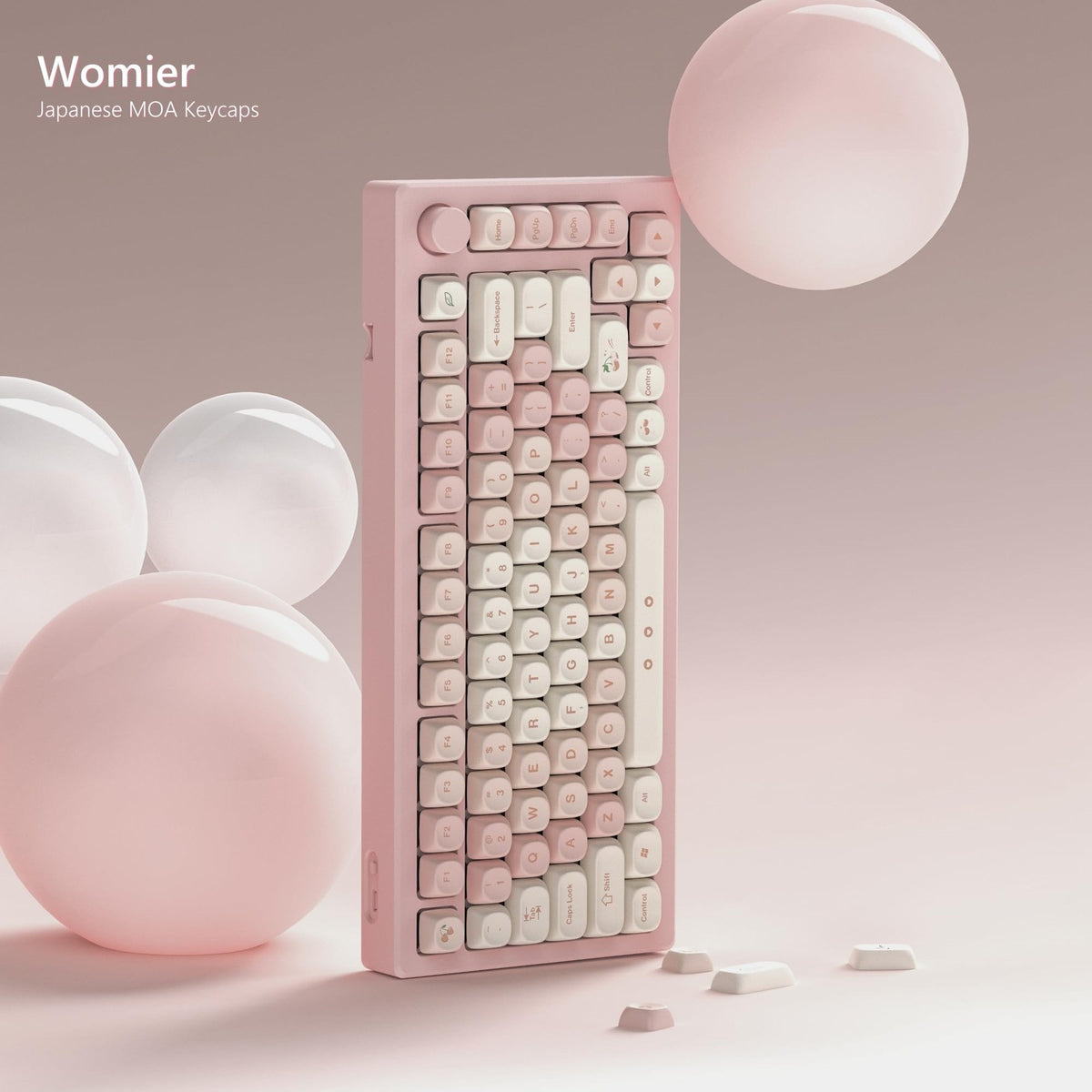 Pink Keycap Set for Mechanical Keyboard - PBT Dye-Sublimation Custom Keycaps