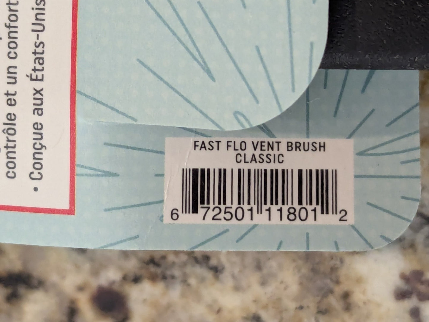Static Free Fast Flo Vent Hair Brush - Classic Black
