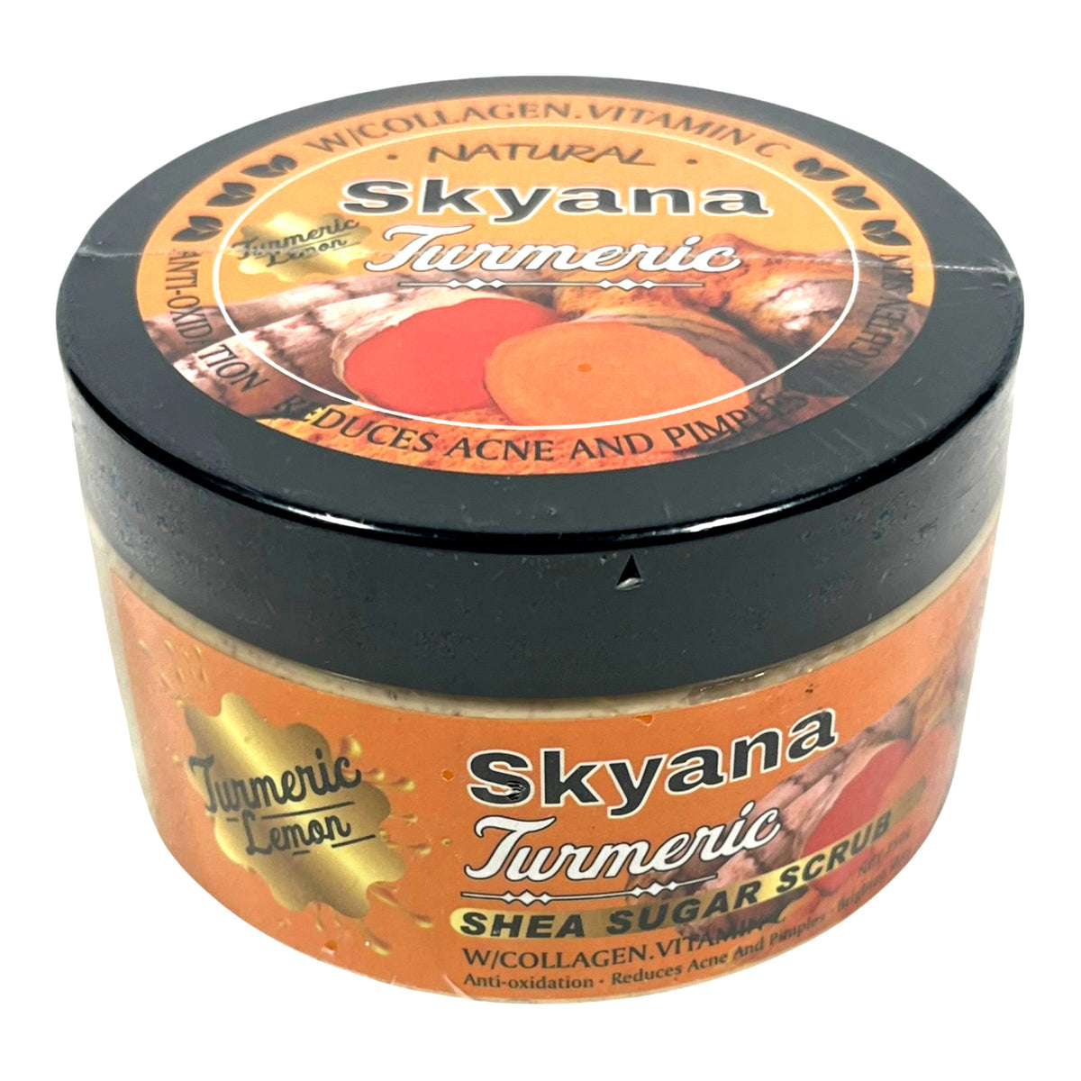 Natural Skyana Turmeric Shea Sugar Scrub 250g - Reduces Acne / Pimples
