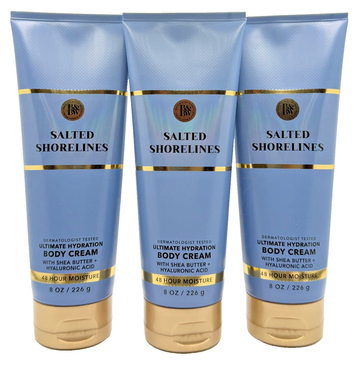 Salted Shorelines Hydrating Body Cream Lot of 3 - 8 oz Tubes
