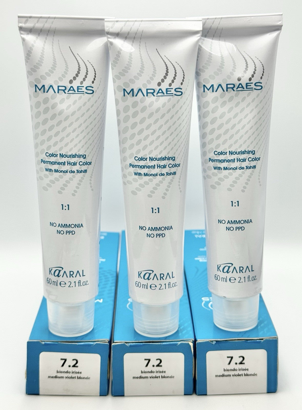 Nourishing Permanent Haircolor 7.2 Medium Violet Blonde - 3-Pack