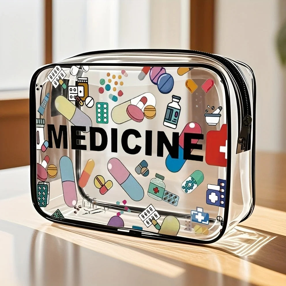 Large Capacity Waterproof Cosmetic Bag Travel Organizer Easy Wipe Clean