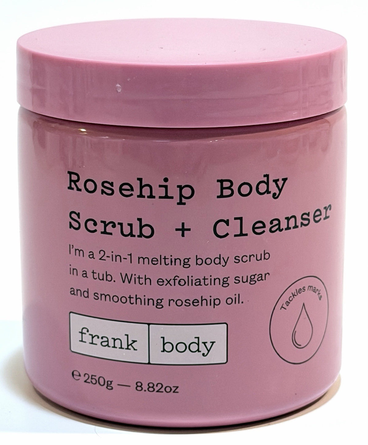 Frank Body Rosehip Scrub + Cleanser 8.82 oz 2-in-1 Vegan Australia