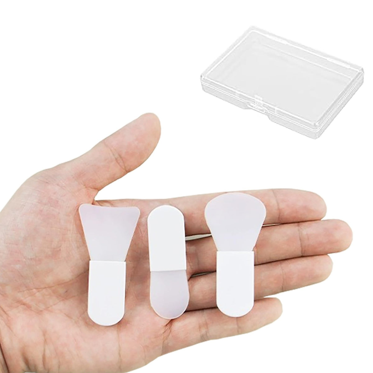 Silicone Face Mask Applicator Brushes 3-Pack - Travel-Friendly Makeup Spatulas