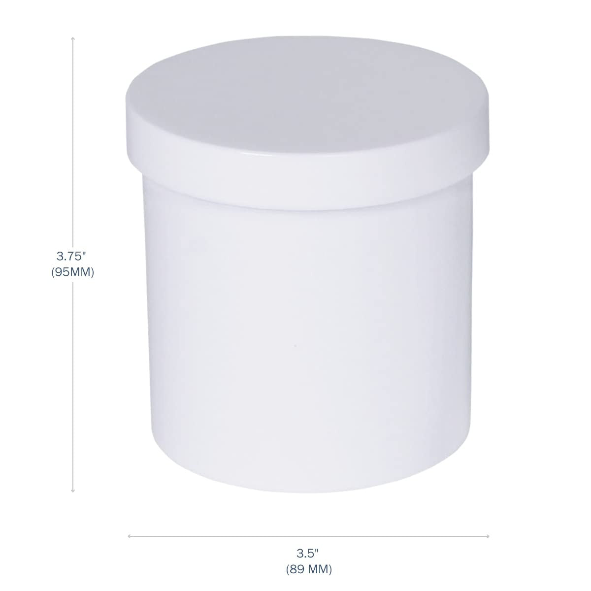 Leak-Proof 16oz Cream and Balm Jars - Pack of 12 White Storage Containers