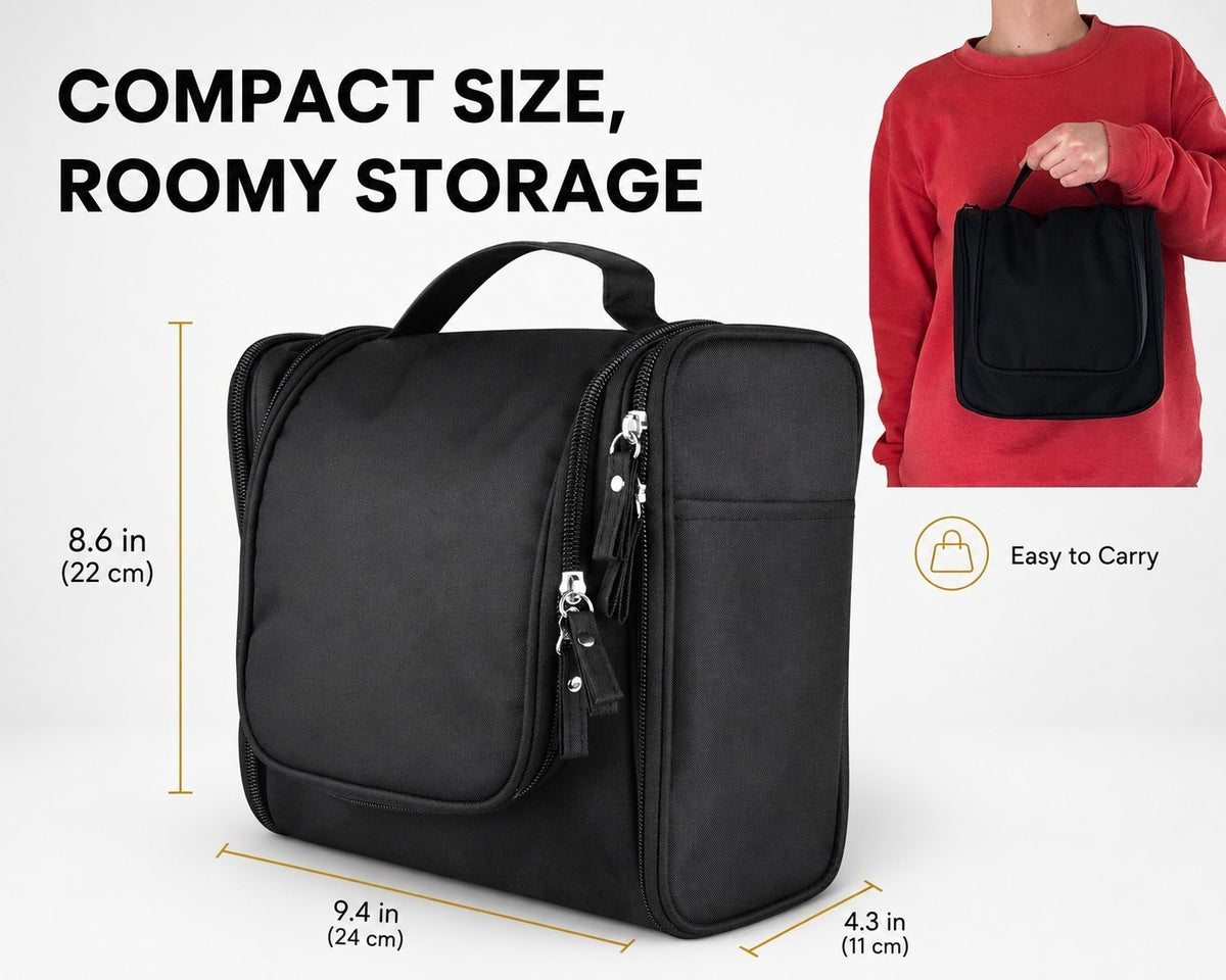 Hanging Travel Toiletry Bag Organizer for Men & Women