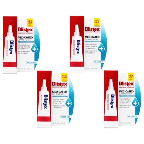 Medicated Lip Ointment Tube Pack - Soothing Skin Care for Chapped Lips