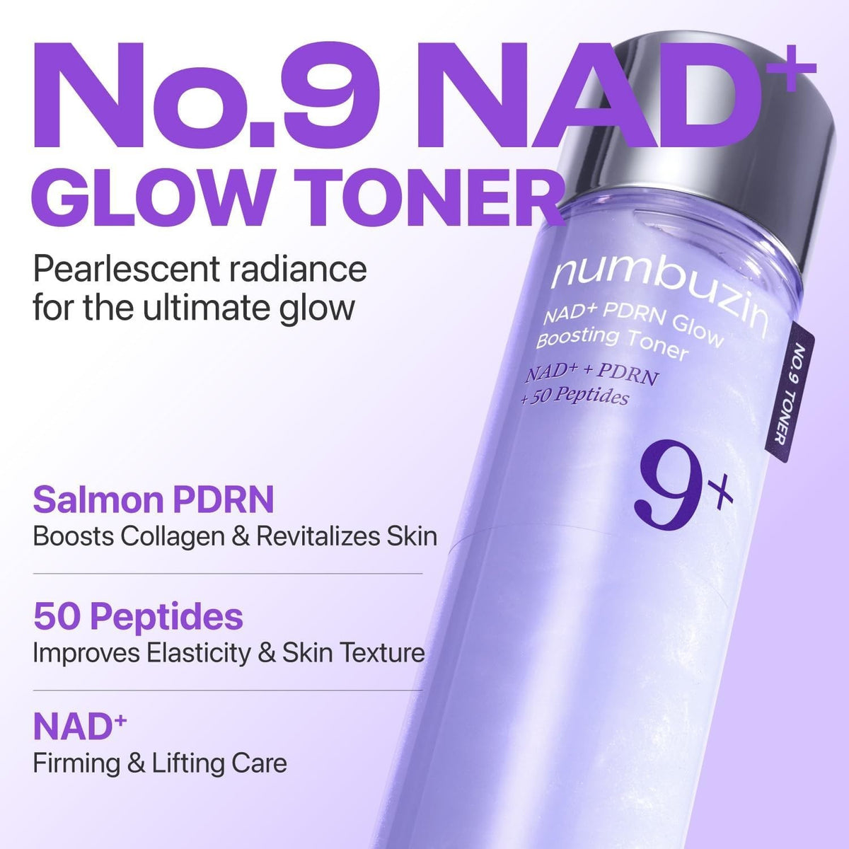 Glow-Boosting NAD+ Salmon PDRN Toner Hydrating Anti-Aging Skin Care 5.07 fl oz