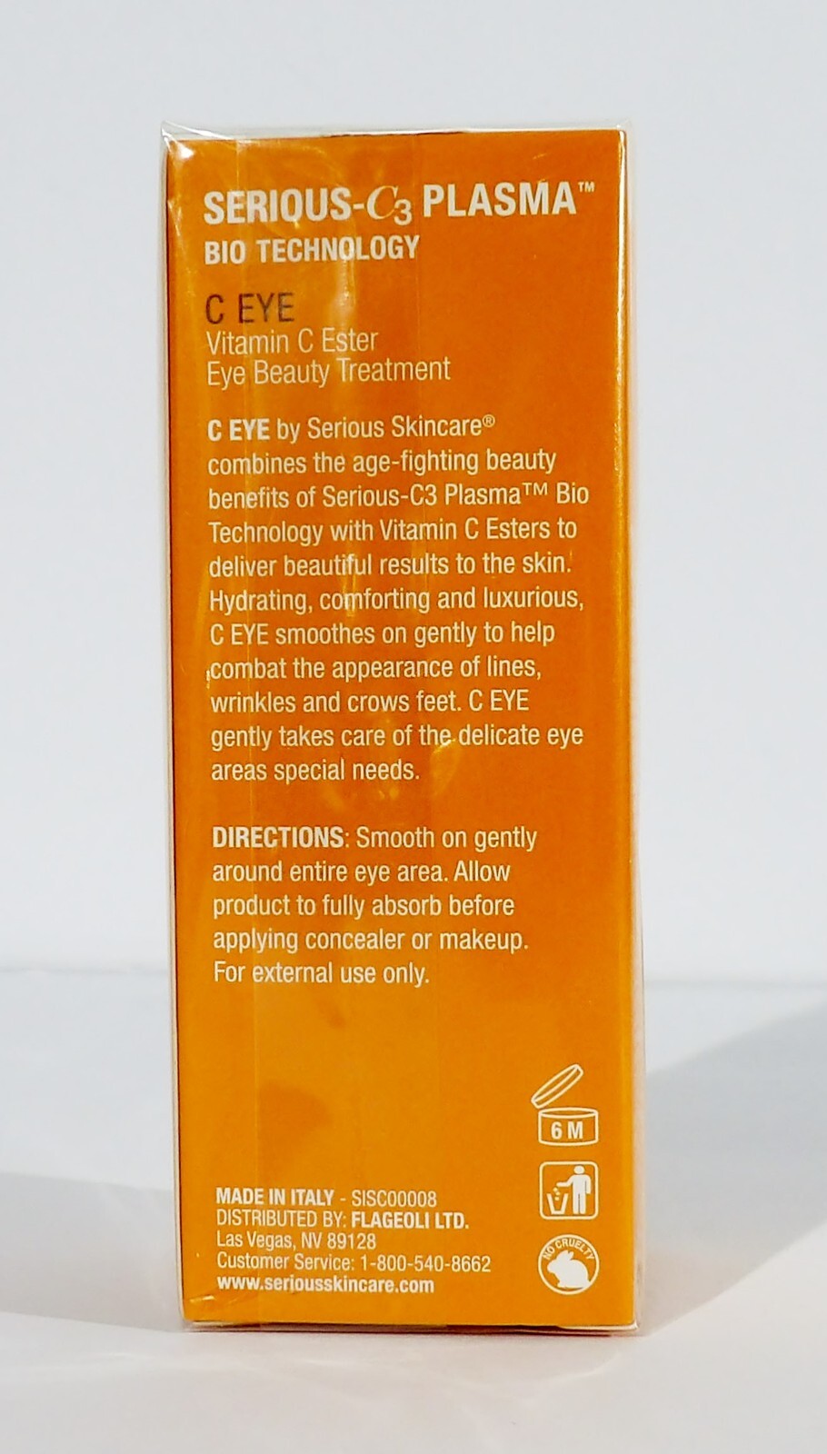 Serious C3 Plasma Eye Treatment - Full Size 0.5 oz - Sealed Eye Care Serum