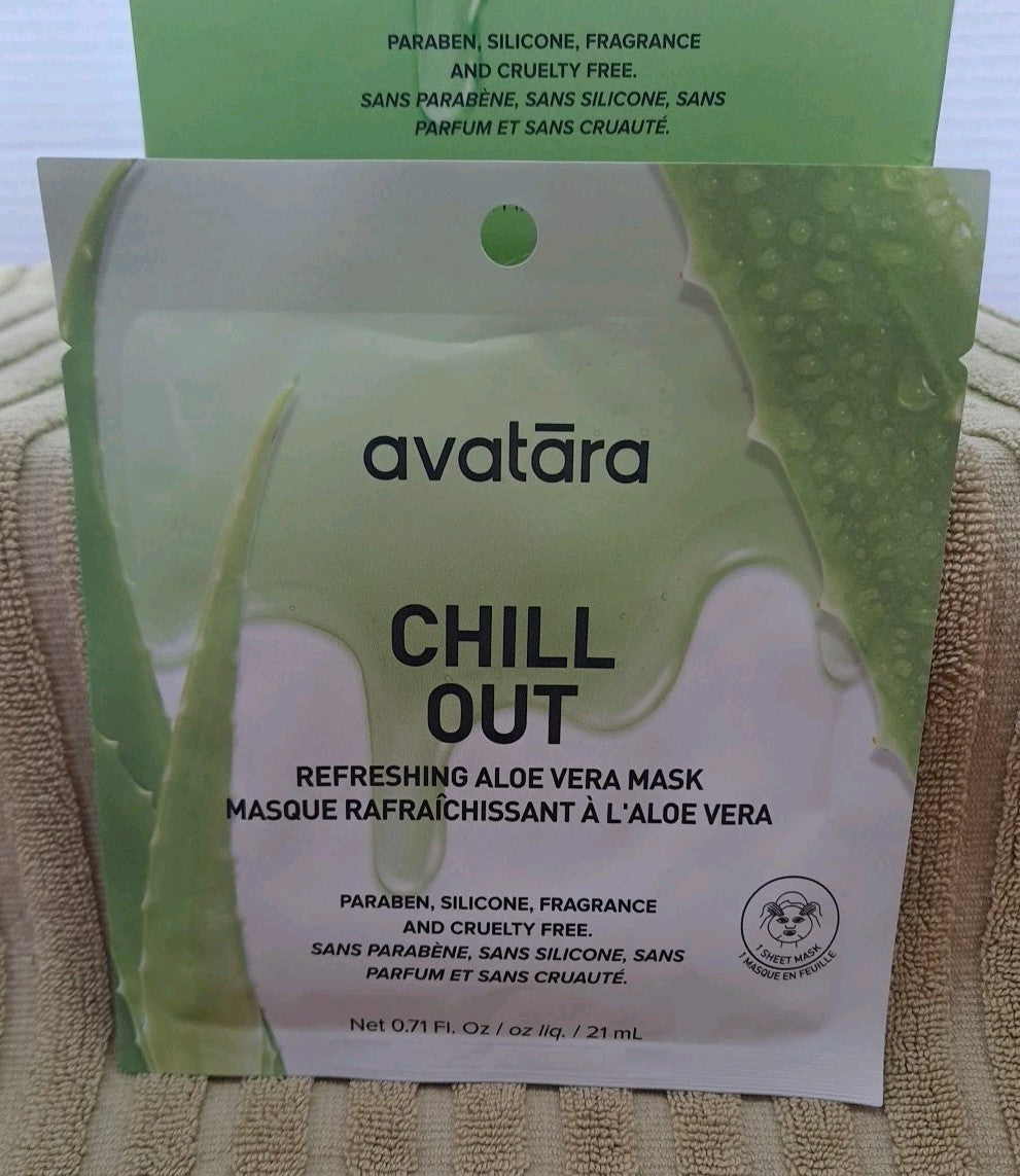 Avatara Chill Out Aloe Vera Face Sheet Mask - 15 Count