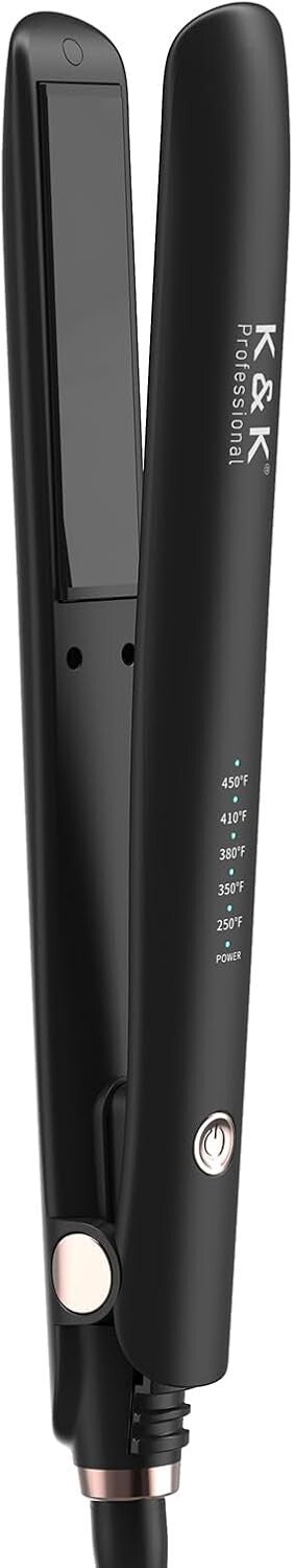 Ceramic Flat Iron for Hair 1 Inch Floating Plates LCD Display 450°F