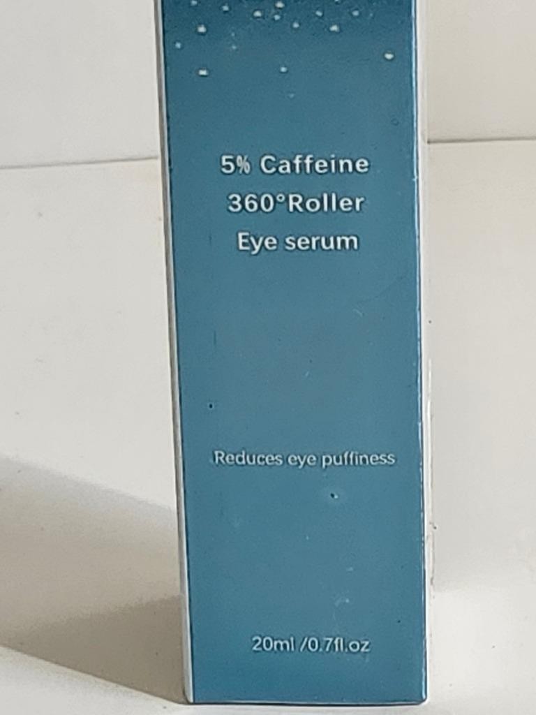 Caffeine Eye Serum with Cooling Roller for Dark Circles & Anti-Aging