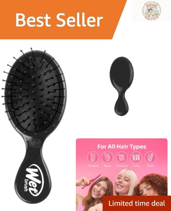 Mini Detangling Hair Brush with IntelliFlex Bristles - Travel Size, Effortless Styling