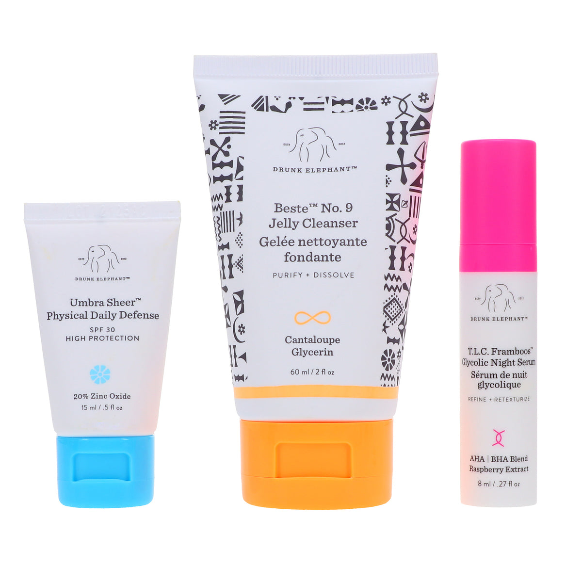 Drunk Elephant The Littles Skincare Set - Travel Size Cleanser Serum SPF