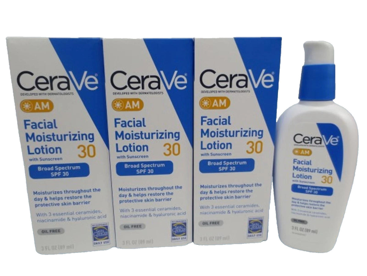 AM Facial Moisturizing Lotion with Sunscreen SPF 30 - Set of 3