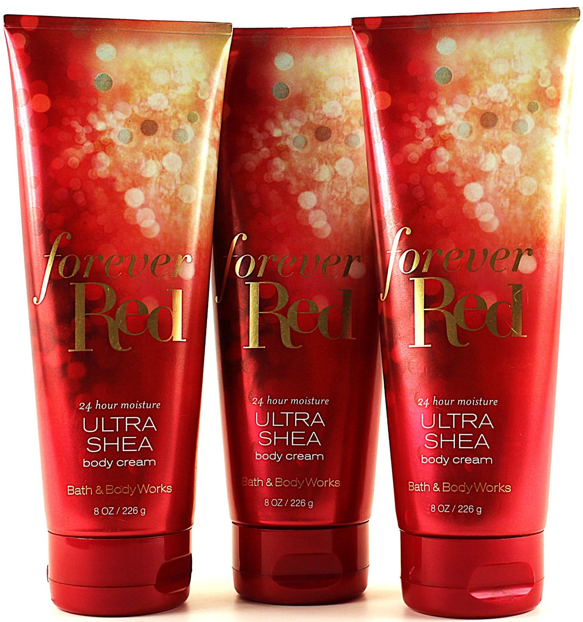 Forever Red Body Cream Lotion 8oz - Set of 3