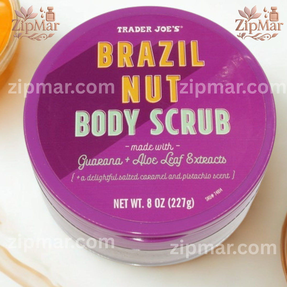 Trader Joes Brazil Nut Body Scrub 8.0floz Guarana Aloe Salted Caramel