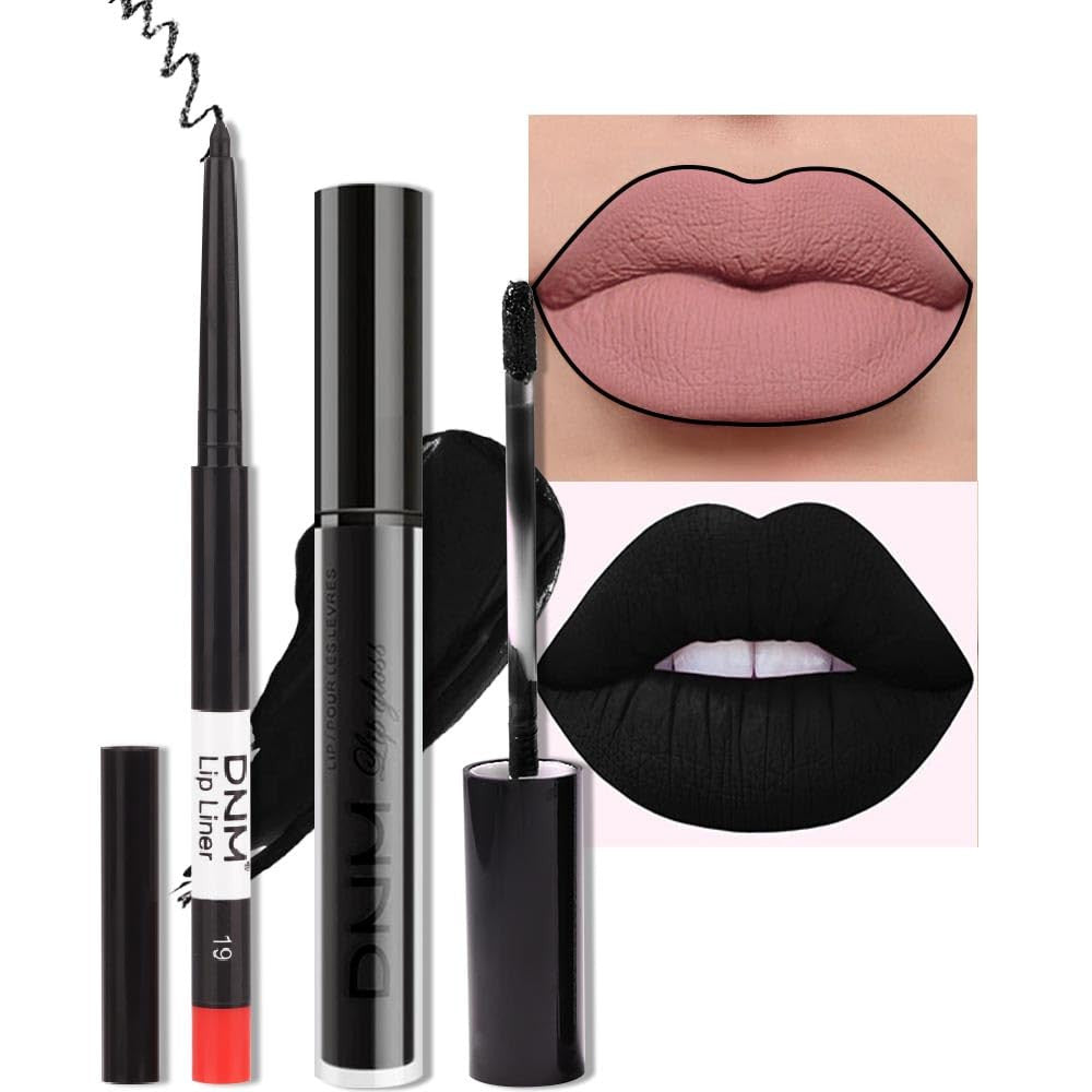 Matte Liquid Lipstick and Lip Liner Set - Long Lasting Waterproof Lip Makeup