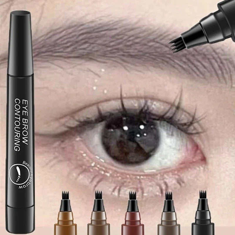 Waterproof Microblading Effect Eyebrow Pen - 4 Point Liquid Brow Pencil