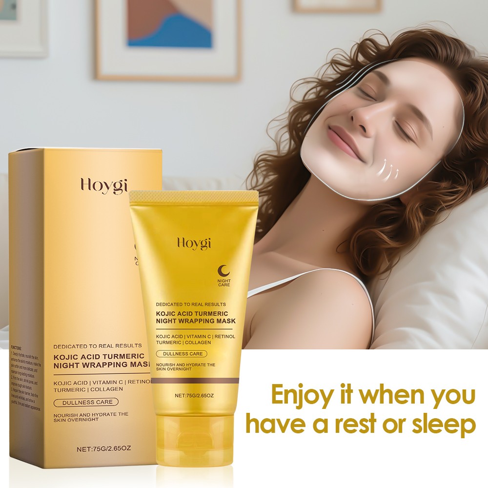 Kojic Acid Turmeric Collagen Night Mask for Brightening & Hydration - 75g