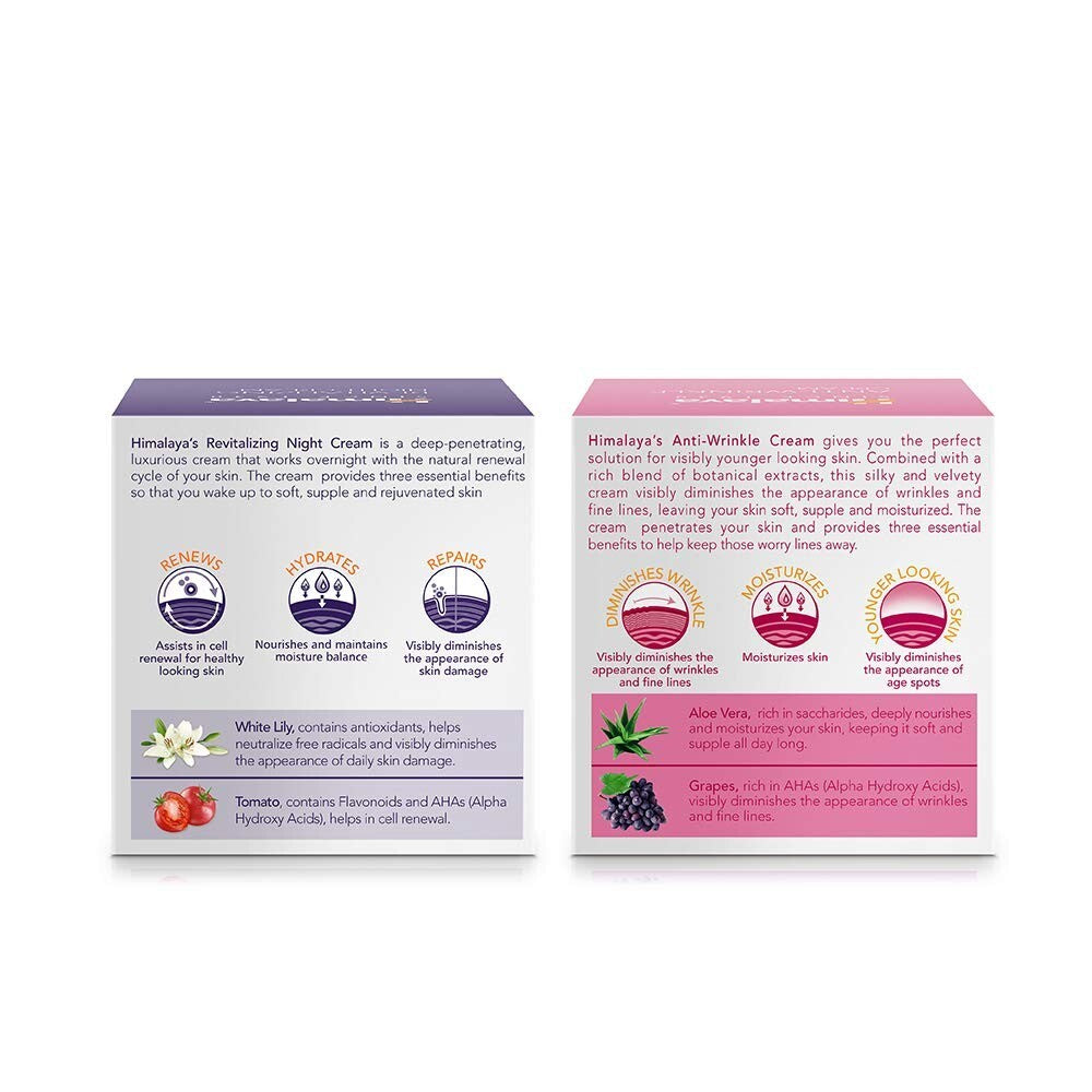Himalaya Revitalizing Night & Anti-Wrinkle Cream Set - 50g Each