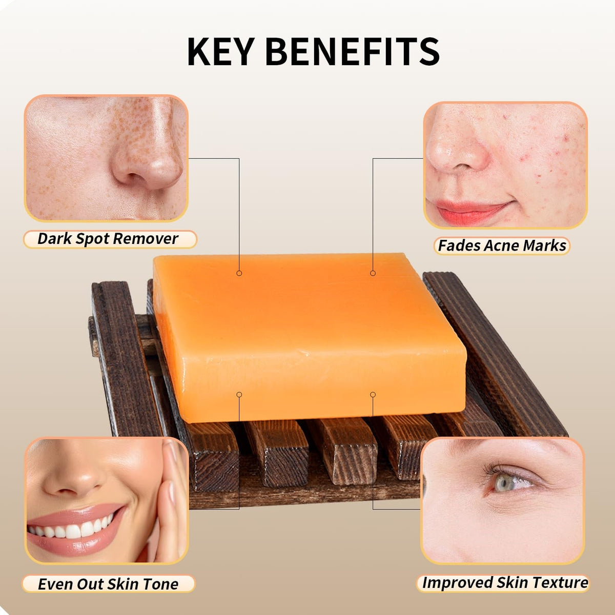 ceedoo Kojic Acid Soap for Dark Spot Remover Bars with 3.5 Ounce