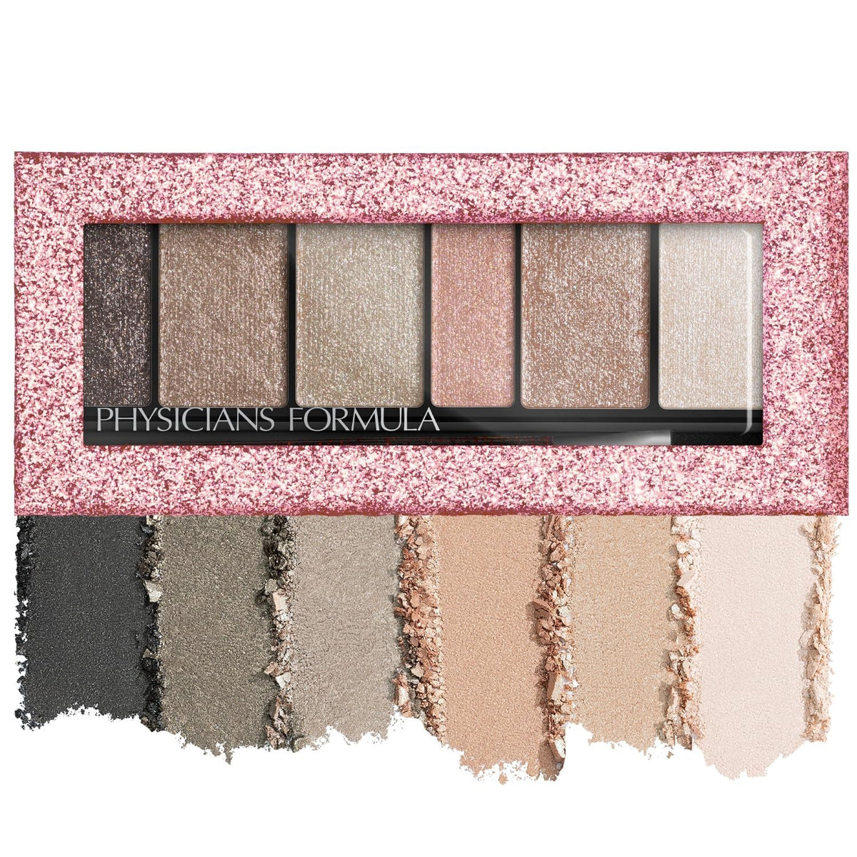 Hypoallergenic Eyeshadow Palette with Reflective Shimmer - 6 Colors Long Wear