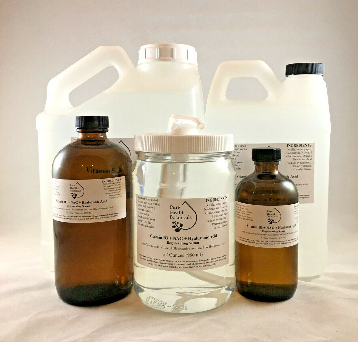 Vitamin B3 Hyaluronic Acid Serum Bulk Sizes - Skin Brightening & Anti-Aging