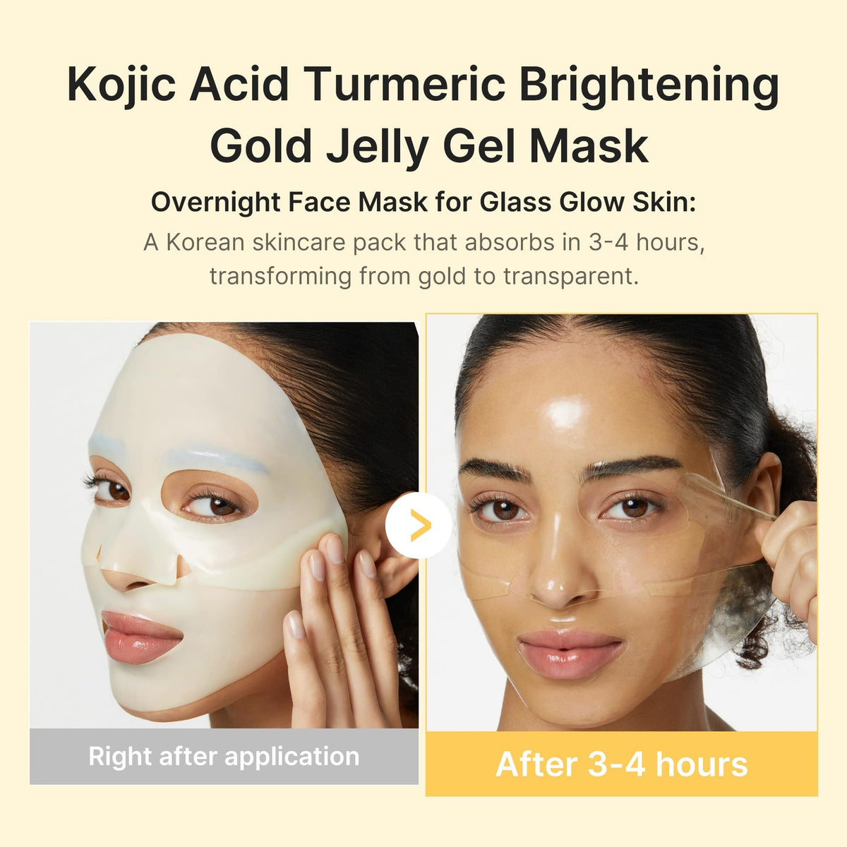 Jelly Gel Mask with Kojic Acid & Niacinamide - 4 Pack