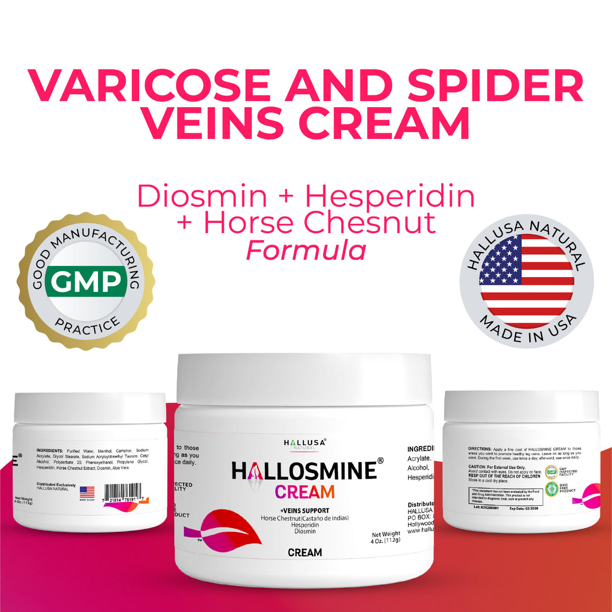 Varicose Veins & Spider Veins Leg Cream – 4 oz