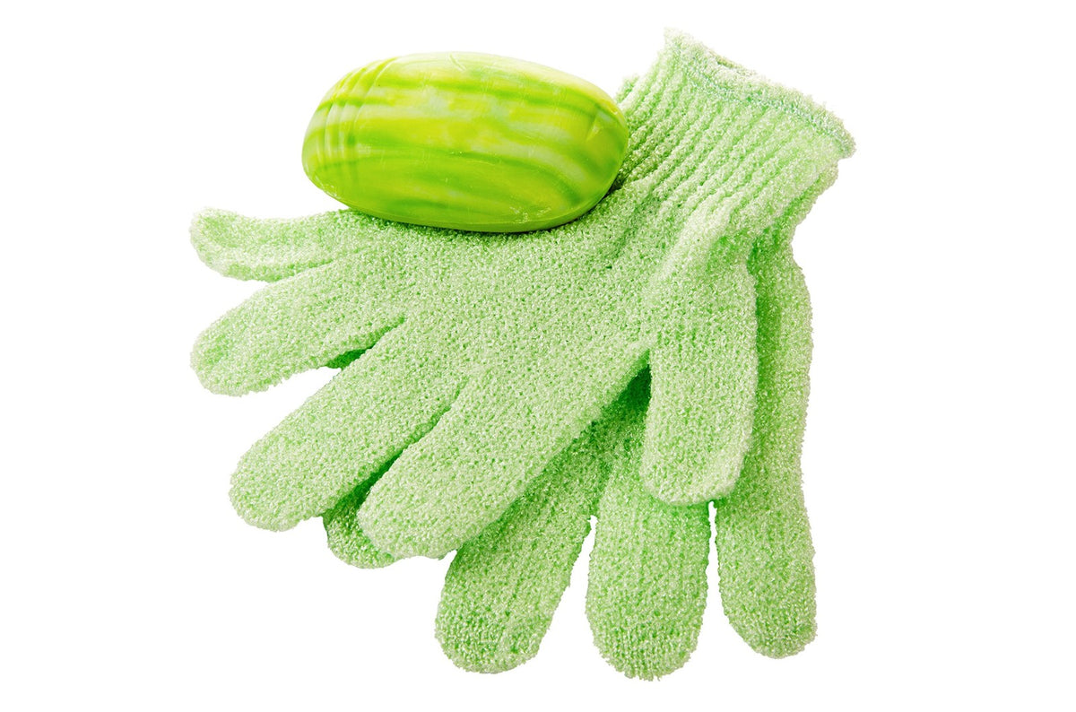 Linda Exfoliating Bath Gloves, Pack of 4 Pair (Pack 1)