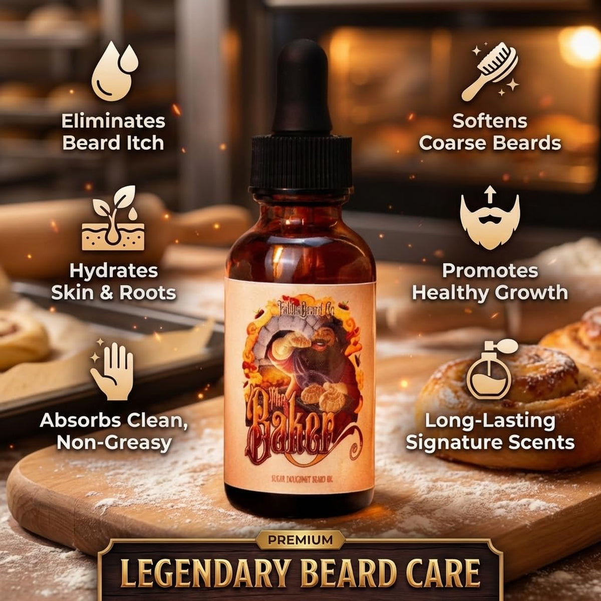 Men's Beard Oil with Jojoba, Argan & Vitamin E - Softening & Nourishing, 1 Fl Oz