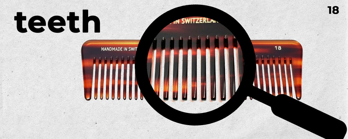 Handmade Swiss Cellulose Acetate Hair Comb - Style #18, 5 Inch Havana Tortoise Brown Gold