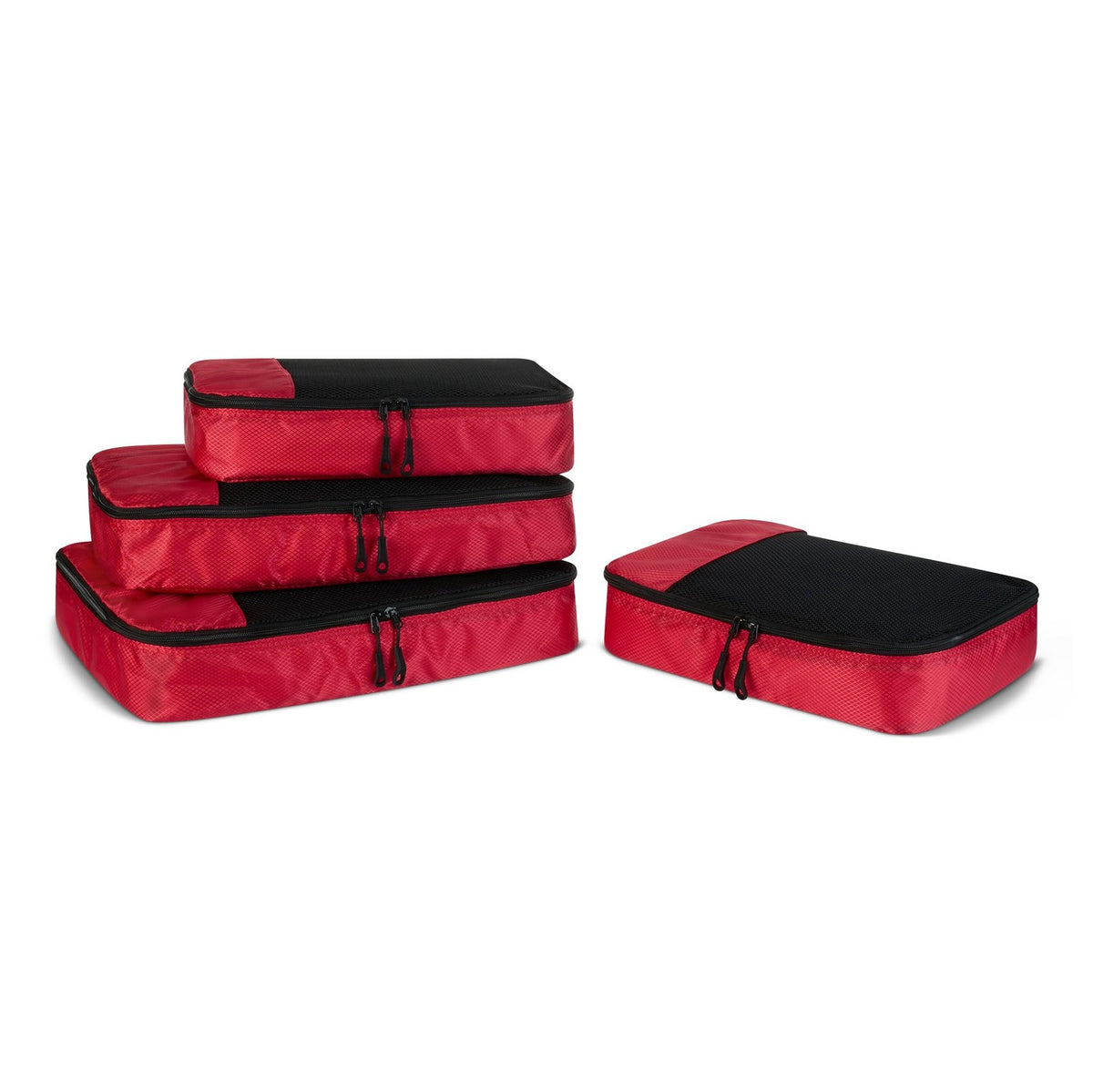 Travel Packing Cubes Set - 4 Pieces, Mesh Top Organizers for Suitcases