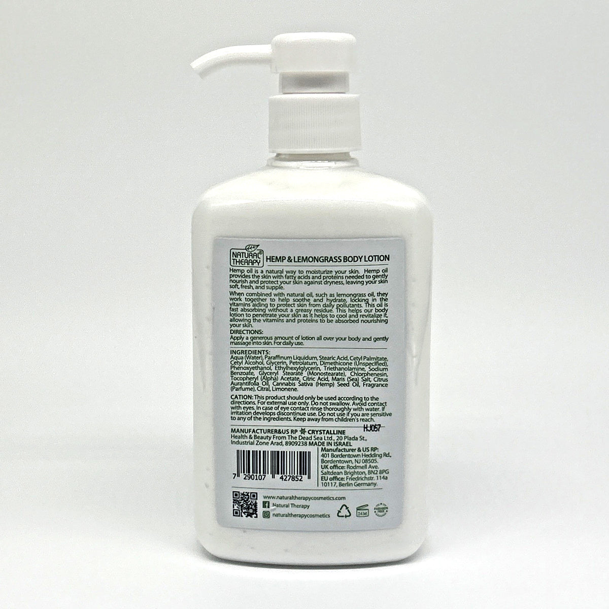 Natural Therapy Hemp + Lemongrass Nourishing Body Lotion (16.9 oz)