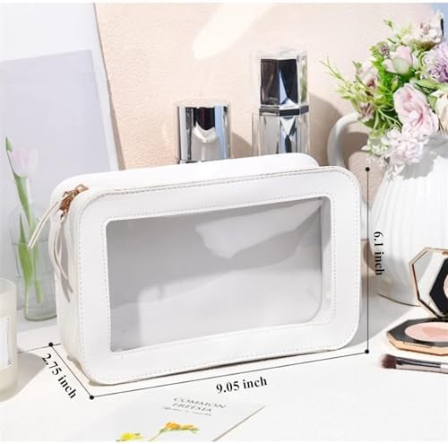 Clear Waterproof Makeup Bag Travel Organizer for Women - Pink, Large