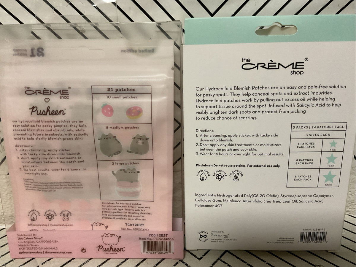Salicylic Acid Blemish Patches Set - Star & Pusheen Character 135 Pcs