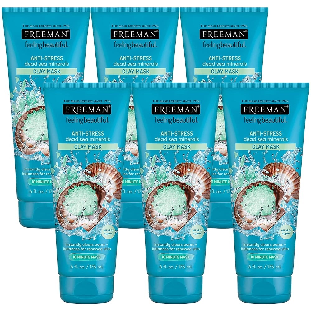 Clay Facial Mask with Dead Sea Minerals - 6 Pack