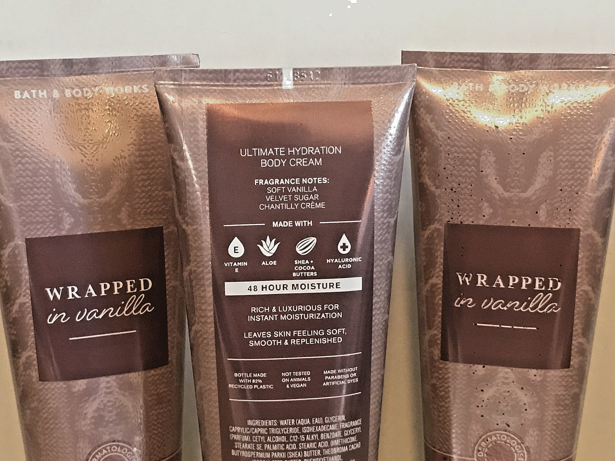Wrapped in Vanilla Body Cream 8 oz - Set of 3