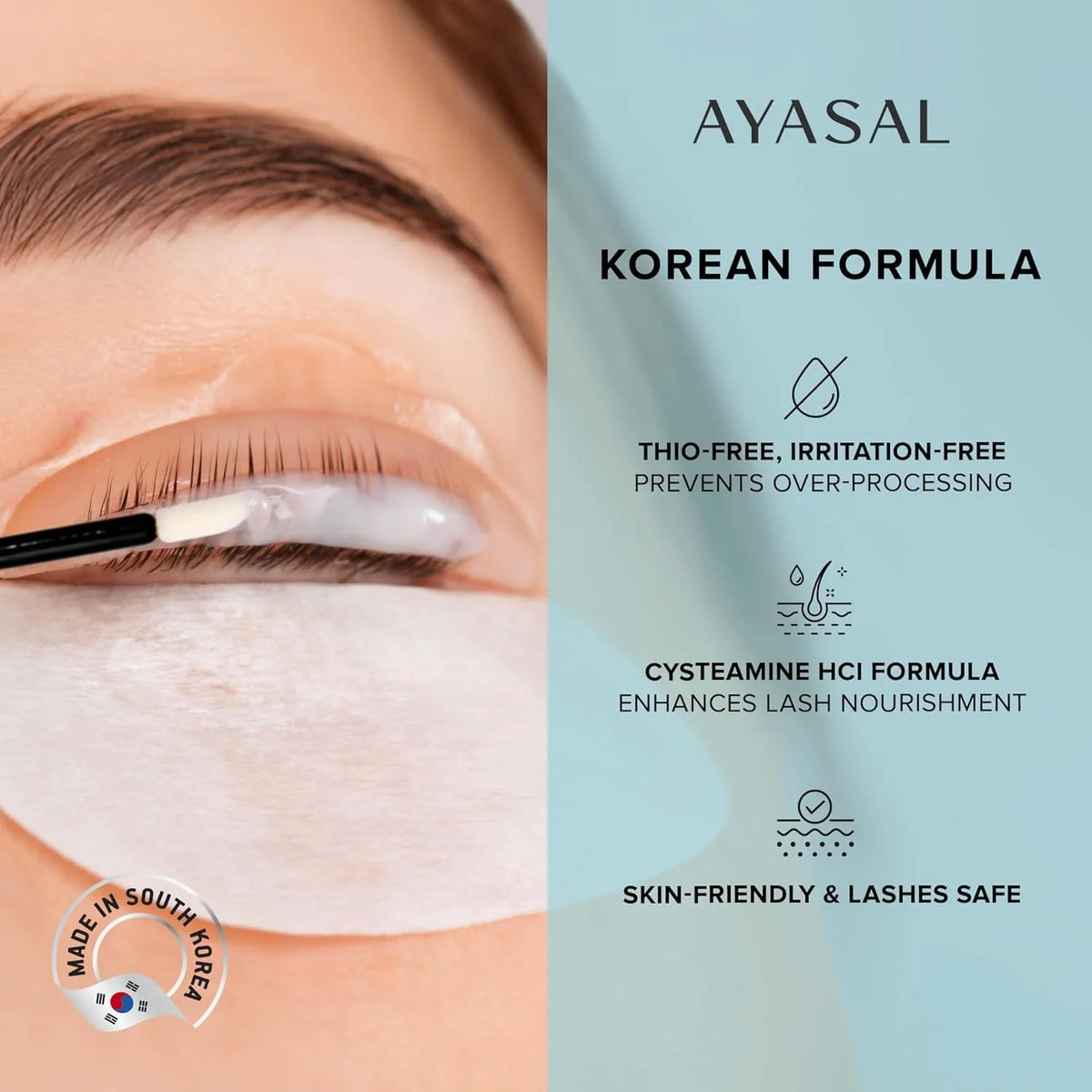 Eyelash Perm Kit - Gentle Tioz-Free Formula, Silicone Pads for Long-Lasting Curl