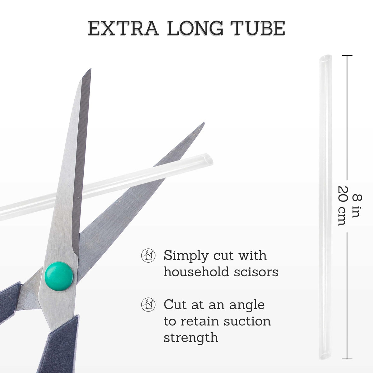 Stainless Steel Soap Pump Replacement Kit - 8 Inch Tube, Compatible with Various Bottles