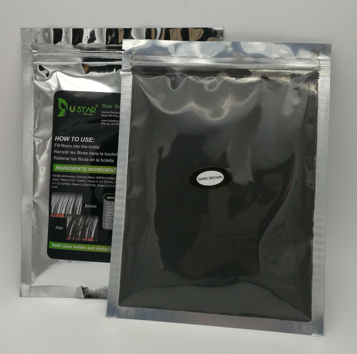 Hair Loss Solutions Concealer Ustar Fibers Refill bag 50 G 9 Colors